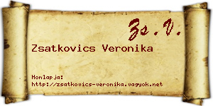 Zsatkovics Veronika névjegykártya